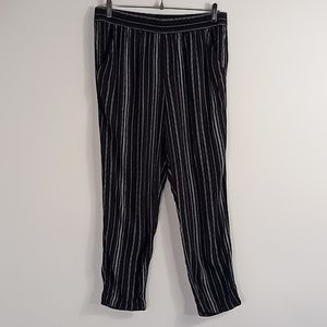 Jessica Simpson Pull-on Cropped Striped Lounge Pants Waist 31